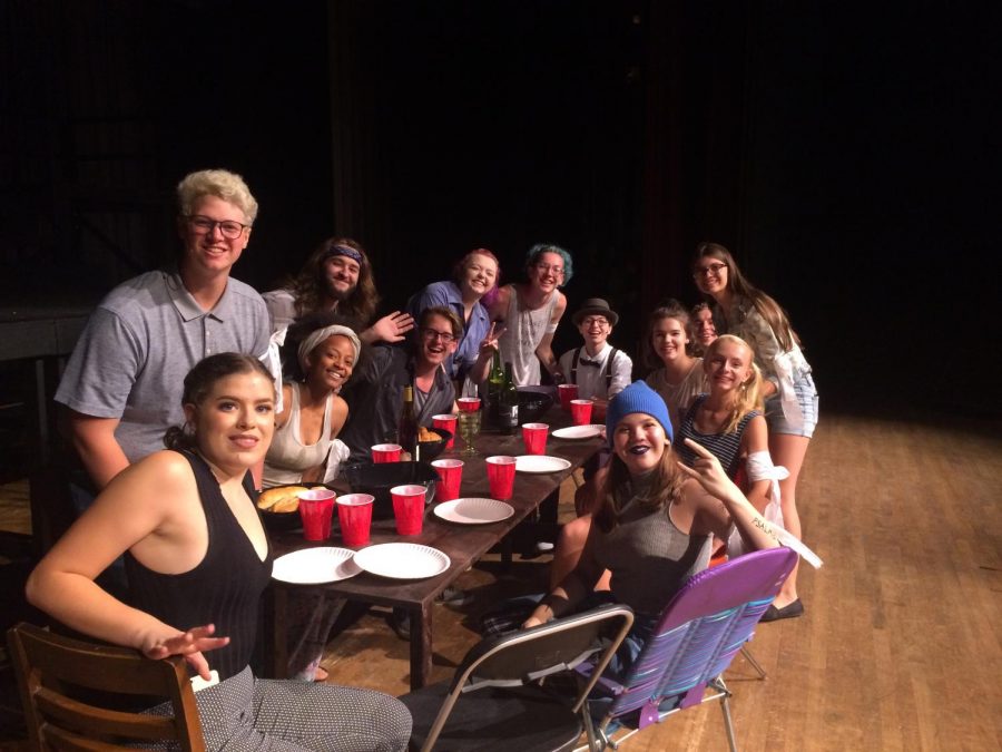 The Last Supper: Pictured are youth performers mid-show during a rehearsal for Dare2Inspire's summer production of Jesus Christ Superstar.