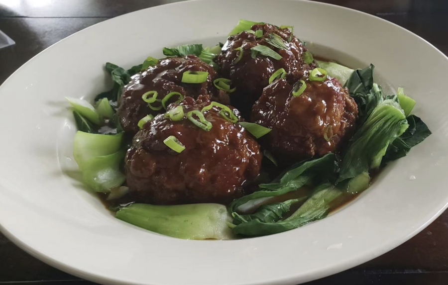 Meat Treat: The Sixi meatball consists of four large meatballs and other vegetables.  Hongle Chen (11) said, “This is my proudest work.” Photo contributed by: Hongle Chen